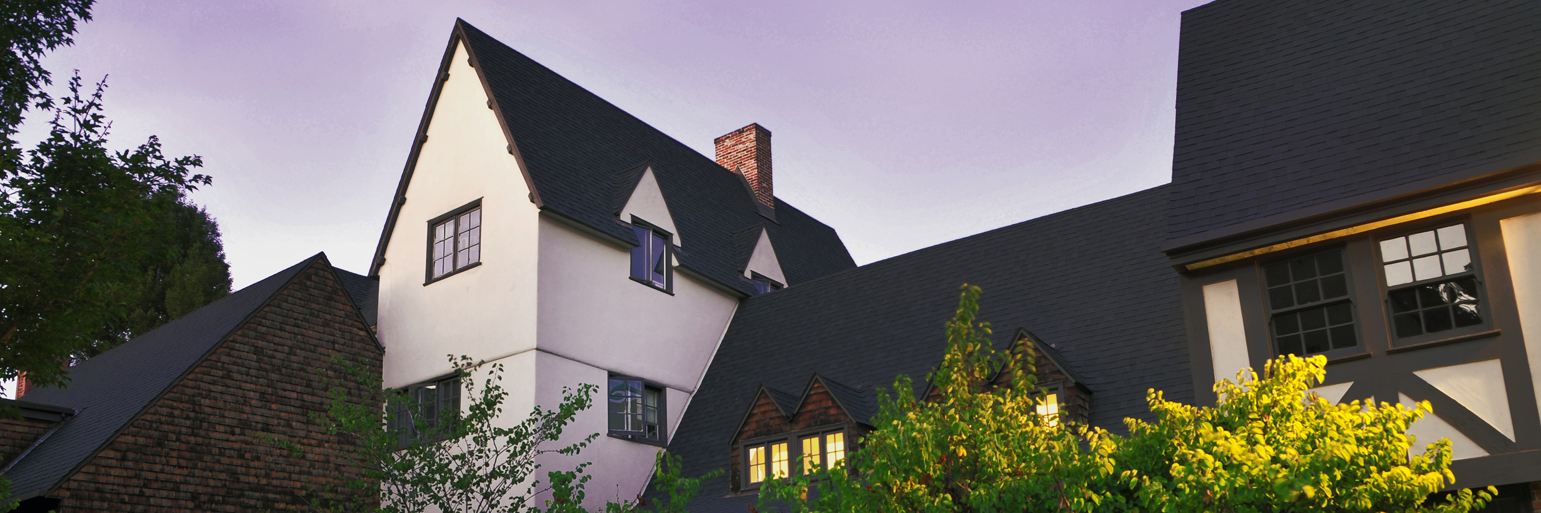 Aerial view of the Goldman School courtyard